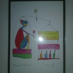 Brian Andreas matted print "to do list" signed